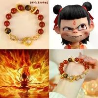 ราคา สร้อยข้อมือ Nezha, สร้อยข้อมือแหวนย้อนกลับหยินหยาง, เคลือบฟอยล์สีทองอาเกตสีแดงเทียม, สร้อยข้อมือลูกปัดนำโชค, หัวเข็มขัดสันติภาพ, เหมาะสำหรับผู้ชายและผู้หญิง NAFU (1731666534590219985)