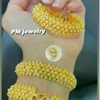 ราคา สร้อยข้อมือ ลายดอกพิกุล ขนาด2฿-3฿ ทองเหลืองแท้ เคลือบสีทอง 24k โคลนนิ่งชุบหนา 5 ไมครอน (1729739367569656805)