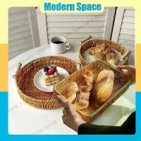 ราคา 【สินค้าพร้อมส่ง】ตะกร้าหวายสาน ตะกร้าหวาย ถาดหวาย ถาดขนมปัง ตะกร้าสานด้วยมือ ตะกร้าสาน สําหรับใส่ผลไม้ ขนมขบเคี้ยว ขนมปัง (1731316839095502209)