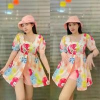 ราคา เซ็ต3ชิ้น เสื้อพาสเทล แขนตุ๊กตา ผ่าหน้า จั๊ม หมวก กางเกงขาสั้น ลุคคุณหนู ใส่ไปคาเฟ่ เที่ยวทะเล COD (1731729492607337953)