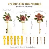 ราคา ตะขอติดผนังตกแต่งรูปดอกไม้วินเทจ ชุด 3 ชิ้น พร้อมสกรู ทำจากโลหะผสมสังกะสี ตะขอติดผนังสำหรับงานหนัก เหมาะสำหรับแขวนเสื้อผ้า เสื้อโค้ท ผ้าขนหนู กุญแจ หมวก IGl5x (1731200202413868569)