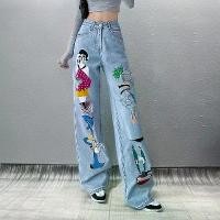 ราคา กางเกงยีนส์ทรงตรงขาด สไตล์ยุโรป unisex พิมพ์ลายการ์ตูน มาใหม่ คอลเลคชั่นสปริง 2023 กางเกงขายาวกระชับสัดส่วน สำหรับผู้หญิง กางเกงยีนส์ คาร์โก้ karina aespa skirt promthong กระบอก (1731591059404326756)