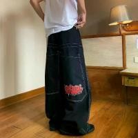 ราคา กางเกงยีนส์ปักลาย JNCO ลายไฮสตรีท Unisex สไตล์ยุโรปและอเมริกา กางเกงยีนส์ขากว้างทรงหลวม สไตล์ฮิปฮอป gupe jeans hara เกริก ฤทธิ์ ยีนส์ กางเกง ขาสั้น สามส่วน ผู้ชาย ทหาร ไอ กัน งาน (1731675643807958057)