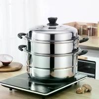 ราคา หม้อสแตนเลส หม้อ หม้อนึ่งสแตนเลส หม้อทอด สแตนเลสคุณภาพสูง ขนาด 26 28 30 32 34 36 ซม. (1730008859629095408)