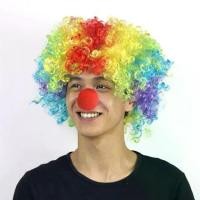 ราคา วิกผมระเบิด สีสันสดใส พร้อมจมูกแดง อุปกรณ์ประกอบฉากตลก ชุดแฟนซี ผ้าโพกศีรษะตัวตลก หมวก 2024 (1730173413708826770)