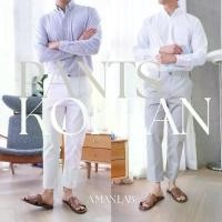 ราคา [ทรงกระบอกเล็ก] KOREAN PANTS กางเกงขาเต่อ ผู้ชาย กางเกง 5 ส่วน A MAN LAB กางเกงขายาว ชาย กางเกงชิโน่ กางเกงผู้ชาย กางเกงทำงานชาย trousers (1731545274103007214)