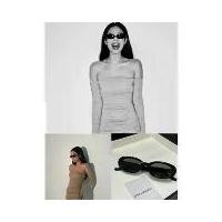 ราคา วงดนตรี Bandoneon, GEN MONSTE, ปี 2024 แว่นกันแดด S, รุ่นแคทอายอะซิเตทสีดำแท้, [3001] (1730775751715097173)