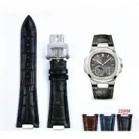 ราคา อุปกรณ์นาฬิกา, 25X13MM, สำหรับ PATEK PHILIPPE Nautilus 5711 5712G Series, สายหนังแท้, สร้อยข้อมือหนังวัว, การออกแบบนกพิราบ (1730545178018416990)