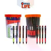 ราคา COD. ( 50 ด้าม ) Quantum ปากกา ปากกาลูกลื่น เจลโล่พลัส X5 Hitz ขนาด 0.5 มม. หมึกน้ำเงิน และ หมึกแดง ( 50 ด้าม / ยกกระปุก) (1731507632342402867)