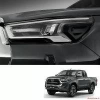 ราคา downstream8 คุณภาพรับประกันได้ คิ้วไฟหน้าLED ครอบไฟหน้า สีเทาดำด้าน จำนวน 2ชิ้น Toyota Hilux Revo Prerunner โตโยต้า ไฮลัก รีโว่ พรีรันเนอร์ ไฮลักซ์ ไฮลัค ปี 2021 - 2022 2ประตู 4ประตู (1732233888223234