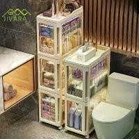 ราคา JIVARA ตู้เก็บของ มีล้อ ชั้นวางของในที่แคบ ตู้เก็บของแบบหลายชั้น ดีไซน์ 3 ประตู ชั้นวางของมีล้อ (1731586601875768786)