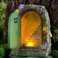 ราคา เครื่องประดับสวน งานฝีมือเรซิน รูปปั้น จิ๋ว นางฟ้า หินส่องสว่าง ประตู (1731464948947715307)