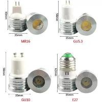 ราคา ไฟ LED สปอตไลท์ซัง, สว่างเป็นพิเศษ, 10 ชิ้น, 1W, 3W, E27, MR16, GU10, GU5.3, หลอดไฟ, 12V, AC 220V, 110V, โคมไฟสปอตไลท์, วอร์มคูลไวท์ (1731190516475070078)