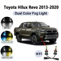 ราคา 2 ชิ้น,ไฟตัดหมอกรถยนต์, H11, สำหรับ Toyota Hilux Revo, ปี 2013-2020, สีขาวและไอซ์บลู ,Car หลอดไฟ LED สีคู่ (1731826273903348455)