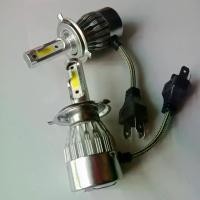 ราคา [ส่งฟรี] หลอดไฟ LED แสงสีขาว H4 6000K 12V.หลอดไฟหน้ารถLED สีขาว H4 จำนวน 1คู่ (1732081769935440857)