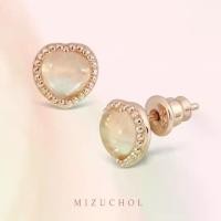 ราคา จัดส่งในกรุงเทพฯ Mizuchol- ต่างหู Darling in Pink เงินแท้ชุบ Rose Gold ประดับพลอย พลอย Rose Quartz (1732255058895407926)