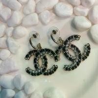 ราคา ต่างหู ตัวC ไขว้ สีดำ เพชร (1732183064746297965)