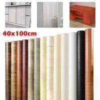 ราคา สติ๊กเกอร์ติดผนัง ทนทาน 40x100cm กาวในตัว กันน้ำ ปรับปรุงตู้ วอลเปเปอร์ ลายไม้ PVC ม้วนกระดาษติดผนัง สำหรับตกแต่งบ้าน DIY Penipen (1731774204898477481)