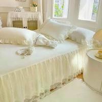 ราคา กระโปรงเตียงลูกไม้, ผ้าคลุมเตียงเจ้าหญิงชิ้นเดียว, ชุดเตียงลูกไม้สไตล์เกาหลี, ที่นอนหนา, ฝาครอบป้องกันกันลื่น, ผ้าปูที่นอน หมอน ขิด ส่ง โรง งาน ยาว หัว เตียง เต้น ผ้าห่ม คลุมหัว (1731632145993074497)