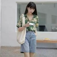 ราคา เสื้อเชิ้ต ลายดอกไม้ สไตล์ฮาวาย ดีไซน์ย้อนยุค สำหรับผู้หญิง สดและสวย สไตล์ฮ่องกง ท็อปเทรนด์ สีเขียว กระโปรง นัก ศึก มหาลัย ช ุ ด ไ ท ย โ บ ร า ณ ชุด แม่ห ยัว (1731630969172297603)