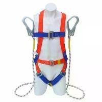 ราคา เข็มขัดเซฟตี้ เข็มขัด นิรภัย(ครึ่งตัว)พร้อมเชือกเซฟตี้ชุดโรยตัวเซฟตี้ เข็มขัดนิรภัยป้องกันความสูงสูงเข็มขัดนิรภัยเบ็ดคู่ สินค้าแนะนำ (1731760899934488550)