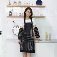 ราคา ผ้ากันเปื้อนกันน้ำสำหรับผู้หญิง กันเปื้อน เหมาะสำหรับร้านอาหาร เบเกอรี่ สไตล์เกาหลีและญี่ปุ่น ผ้ากันเปื้อนเชฟลายทาง เหมาะสำหรับชุดทำงานเสื้อผ้ากันน้ำสำหรับทำอาหารในครัว (1731733081874990602)