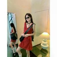 ราคา เดรสแขนกุดคอวีสีแดง สไตล์ฝรั่งเศส สำหรับผู้หญิง ใส่หน้าร้อน กระโปรงชายหาด มาใหม่ เสื้อ กราม afterparty เทป ชุด มินิเดรส สวย ๆ เสือ ผ้า คน อ้วน เดรส ให้ นม (1731463043630466744)