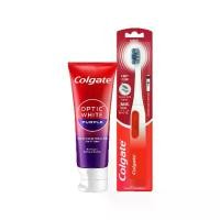 ราคา เซตบอกลาฟันเหลือง (ยาสีฟัน อ๊อพติค ไวท์ เพอร์เพิล & แปรงสีฟันไฟฟ้า คอลเกต 360 โซนิค อ๊อพติก ไวท์) Bye Bye Yellow Set (Colgate Optic White Purple & Colgate Sonic 360 Optic White Battery Toothbrush) (17