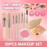 ราคา เซ็ตเครื่องสำอาง ชุดครบวงจร ชุดเครื่องสําอางใบหน้า เซ็ทเครื่องสําอางค์ เครื่องสําอางครบเซ็ต ชุดแต่งหน้าครบชุด 10 ชิ้น ชุดแปรงแต่งหน้าพร้อมแผ่นอายแชโดว์ 20 สี แป้งกลิตเตอร์ กลิตเตอร์ ไฮไลท์ บลัชออน (17