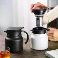 ราคา กาน้ำชาเก็บความร้อนฉนวนกันความร้อน304กันความร้อนสำหรับกาแฟ, ชา, เครื่องดื่มนมแก้วแสตนเลสพร้อมที่กรองชา (1731748379211105711)