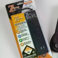 ราคา ปลั๊กไฟ 3 ช่อง 2 USB สีดำ 2300 วัตต์ ALPHA 4 Zeberg (1730226652393737143)