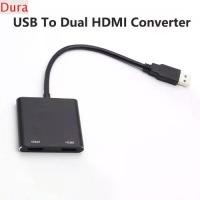 ราคา ตัวแปลง USB 3.0 เป็น HDMI, มืออาชีพ duara, ตัวแปลงขยายหนึ่งถึงสอง, อะแดปเตอร์ USB เป็น HDMI, วัสดุโลหะผสมอลูมิเนียม, 1080P ตัวแปลงวิดีโอ, เหมาะสำหรับโทรทัศน์ (1731503783659210576)