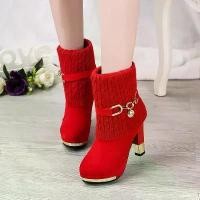 ราคา รองเท้าส้นสูง, รองเท้าพลัสไซส์ผู้หญิง, ปลายแหลม, รองเท้าบูทหุ้มข้อหนังกลับ, ส้นหนา, รองเท้าผู้หญิง, รองเท้าส้นสูง, รองเท้าผู้หญิง (1732012495952119820)