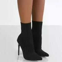 ราคา รองเท้าถุงเท้าแฟชั่นสตรี, ผ้ายืด, รองเท้าบูทหุ้มข้อ, นิ้วเท้าแหลม, รองเท้าส้นสูง, สไตล์สลิปออน, ส้นถุงเท้าเซ็กซี่, รองเท้าบูทเชลซี, มีขนาด 36-43 (1731178703199046406)