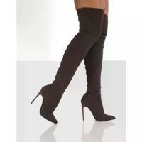 ราคา รองเท้าส้นสูง, แหลมและบาง, รองเท้าบูทผ้าฝ้ายฤดูใบไม้ร่วงและฤดูหนาว, รองเท้าบูทถุงเท้าบินทอยางยืด, รองเท้าบูทเข่าผู้หญิง, หลอดยาว, Z2024, สำหรับผู้หญิง (1730575259795622693)