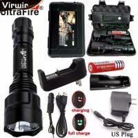 ราคา Ultrafire C8 LED XM-L T6 ไฟฉาย 5 แฟชั่น, Virwire, แบตเตอรี่ 18650, ไฟฉาย 3800LM, หลอดไฟเครื่องส่งสัญญาณยุทธวิธี, พร้อมกล่อง, ไฟฉายดั้งเดิม (1730638265879791715)