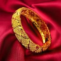 ราคา สร้อยข้อมือกลวง, ทองคำชุบทอง, สำหรับผู้หญิง, สไตล์วินเทจ, เข็มกลัด, สร้อยข้อมือดอกไม้รถ, ทองทรายเวียดนาม (1731541301203993954)