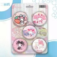 ราคา เข็มกลัดรวม, Sanrio Melti, ป้าย 44 มม., มาใหม่, เข็มกลัดที่ระลึกแถบดูดี, เข็มกลัด-LL2 (1730836132455221821)