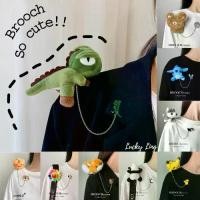 ราคา เข็มกลัด ติดเสื้อ มีตุ๊กตาน่ารัก ติดกระเป๋า เกร๋ๆ Brooch cute พร้อมสายห้อย สินค้าพร้อมส่ง (1732267994044795347)