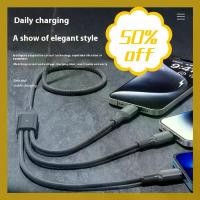 ราคา สายชาร์จเร็ว 100W ชาร์จเร็ว 6A สายชาร์จ 3 หัว USB to type c Micro นำไปใช้กับ Samsung oppo xiaomi สายชาร์จ สายชาร์จเร็วแท้ สายชาร์จ fast charging charge cable (1731780969506899137)