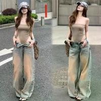 ราคา ชุดสตรีท, Unisex, สไตล์ฮอตเกิร์ล, ผู้หญิง, ฤดูร้อน 2025 มาใหม่, เสื้อท่อนบนเปลือยเซ็กซี่, กางเกงยีนส์ขากว้างเอวสูงหลวม olive skin ชุด สีม่วง จั้ม กางเกง ขาสั้น (1731736843162126180)