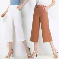 ราคา กางเกงขากว้างสำหรับผู้หญิง วัสดุผ้าฝ้ายเทนเซล น้ำหนักเบา กางเกงขาตรงทรงหลวม เอฟเฟกต์การแต่งตัว กันความยับ เหมาะสำหรับฤดูร้อนใหม่ กางเกงแม่เอวสูง กางเกง ป้าย ak กางเกง ฮานาโกะ (1731351793846027523)