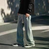 ราคา กางเกงยีนส์ผู้ชาย สไตล์ฮ่องกง Zhongwen กางเกงยีนส์ทรงหลวมขาตรง มาใหม่ ดีไซน์ลำลองและอเนกประสงค์ กางเกงผู้ชาย ผ้าฝ้าย ผ้าไหม Man Clothing Jeans น้ำเงิน ฟ้า รูปยิ้ม (1730988666256394741)