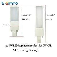 ราคา หลอดไฟ LED ด้านข้าง, 1PC, G23, L107mm/3W, L135mm/4W, 2835, หลอดตั้งโต๊ะแบบอ่านตาราง, 110V / 220V, เอียง 180 องศา, เปลี่ยน PLS CFL (1731190563967633022)