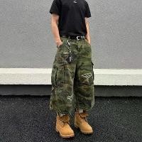 ราคา กางเกงพรางลายพราง สไตล์อเมริกัน เฮฟวี่เวท ดีไซน์หลายกระเป๋า สไตล์ไฮสตรีท ทรงหลวม กางเกงคาร์โก้ลำลอง karina aespa skirt ขา สั้น เอว สูง เก็บ พุง กางเกงยีนส์ คาร์โก้ mini pocket (1731495462065833828)