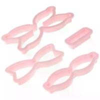 ราคา แม่พิมพ์ตกแต่งเค้ก แม่พิมพ์โบว์ โบว์นูท ฟองดอง บิสกิต และพลาสติก 12X6X1.5cm สีชมพู (1731792080888694254)