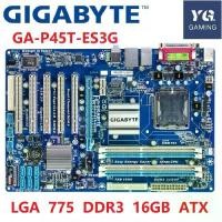 ราคา เมนบอร์ดสำหรับเดสก์ท็อป, ต้นฉบับ, สำหรับ Gigabyte GA-P45T-ES3G, LGA 775, DDR3, 16GB, P45, ใช้แล้ว, เมนบอร์ด (1731309077444265551)
