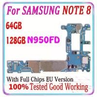 ราคา เมนบอร์ด, สำหรับ Samsung Galaxy Note 8 N950FD N950F N950U, Unlocked Mainboard, 64GB และ 128GB ความจุ, เวอร์ชั่นสหภาพยุโรป, พร้อมระบบ Android (1731380860023835128)