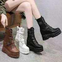 ราคา 【COD】พร้อมส่ง!! รองเท้าบูท บูทยาว บูทส้นสูง สูง9cm ขาว37 (1731588340427556038)