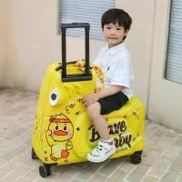 ราคา กระเป๋าเดินทางเด็ก นั่งได้ กระเป๋าเดินทาง ขี่ กระเป๋าเดินทาง การ์ตูน รถเข็น กล่องโทรจัน นั่งได้ ขนาด 24 (1730747704217929902)